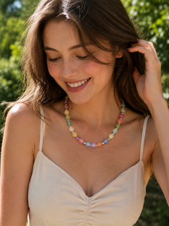 Sunlight Color-Changing Beaded Necklace | UV Reactive Mood Jewelry