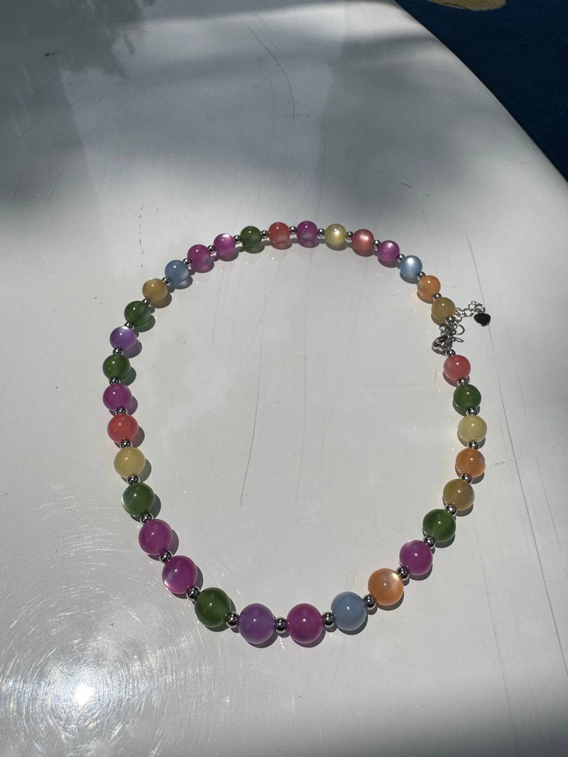 Sunlight Color-Changing Beaded Necklace | UV Reactive Mood Jewelry