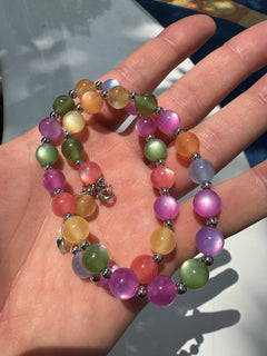 Sunlight Color-Changing Beaded Necklace | UV Reactive Mood Jewelry