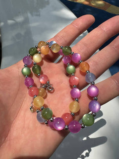 Sunlight Color-Changing Beaded Necklace | UV Reactive Mood Jewelry